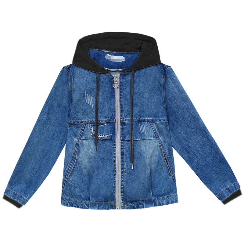 ÁO KHOÁC JEAN PHỐI NÓN ĐEN 